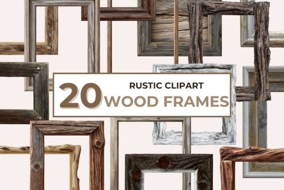 Download Rustic Wood Frames Clipart Pack - Art Collection