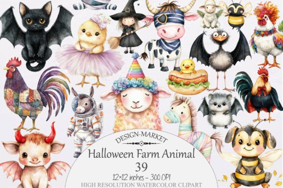 Download Halloween Farm Animal Clipart - Art Collection