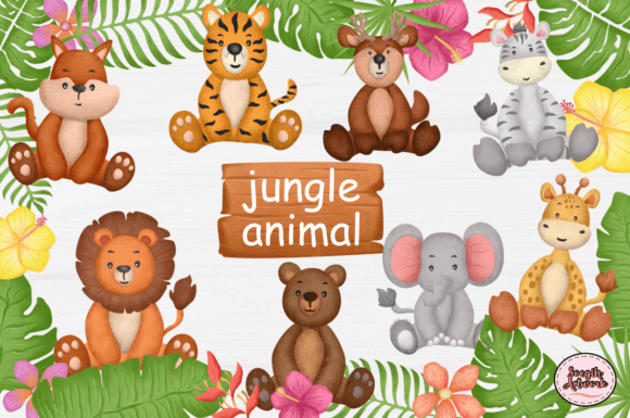 Download Watercolor Animal Jungle Clipart - Art Collection