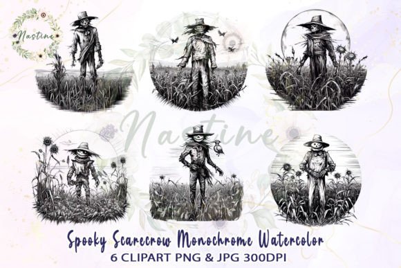Download Spooky Scarecrow Watercolor Clipart - Art Collection
